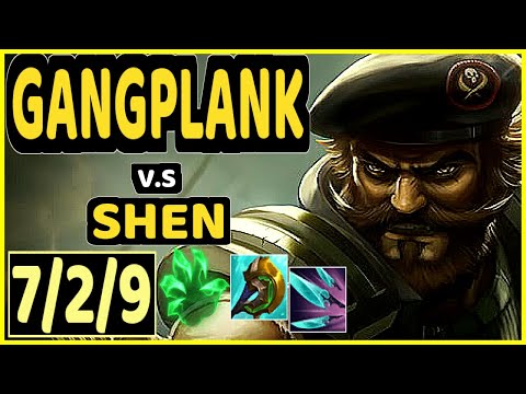 TAY (GANGPLANK) vs SHEN - 7/2/9 KDA TOP GAMEPLAY - BR Ranked GRANDMASTER