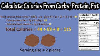 How To Calculate Calories From Carbohydrates, Protein And Fats From A Nutrition Label Explained