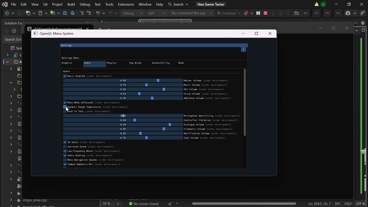 Menu System - Test 2
