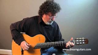 Video thumbnail for 2006 Sand Nylon String Electric Cocobolo/Spruce With Barbera Soloist Pickup! at Dream Guitars by Dream Guitars
