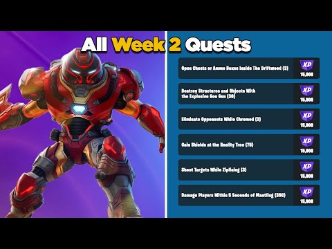 Fortnite All Week 2 Season Quests Guide - Chapter 3 Season 4