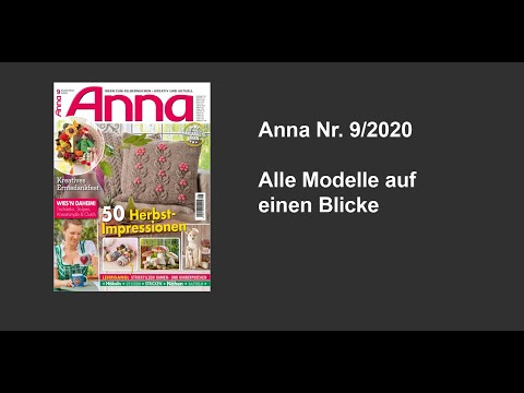 Zeitschrift Anna Nr. 9/2020 - Alle Modelle auf einen Blick