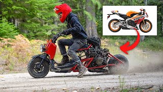 קטנוע 180HP גמור! CBR 1000 Honda Ruckus REPSOL Edition!