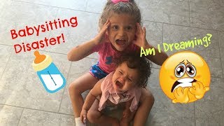 Babysitting Disaster Fail SKIT! Surprise Ending...is it all a bad DREAM? Sister Sister!