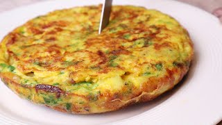 Spanish PAPAS OMELETTE + Lunch Box Meal & Vegetarian Omelette | Easy Egg Omelette For Breakfast