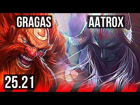 GRAGAS vs AATROX (TOP) | 6 solo kills, Dominating | KR Diamond | 25.21