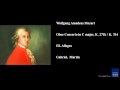 Wolfgang Amadeus Mozart, Oboe Concerto in C major, K. 271k / K. 314, III. Allegro