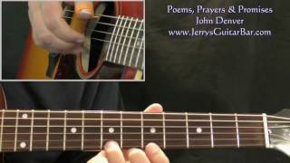 How To Play John Denver Poems Prayers &amp; Promises (intro only)