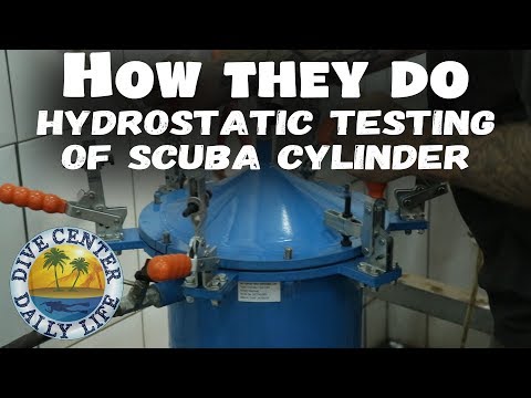 Scuba cylinder hydrostatic testing  & visual inspection