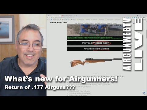 AIRGUNWEBTV LIVE! - What’s new for Airgunners! Is .177 back?  Air Venturi Wood Stock Avenger?
