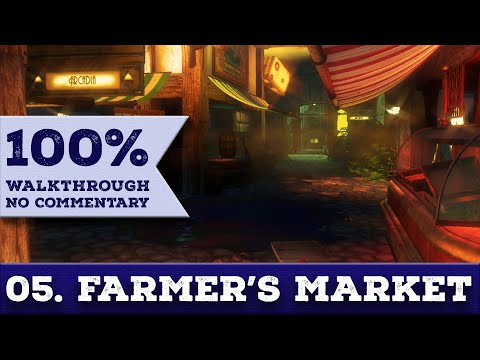 Bioshock Remastered Walkthrough (Survivor, No Damage,100% Completion) 05 FARMER'S MARKET