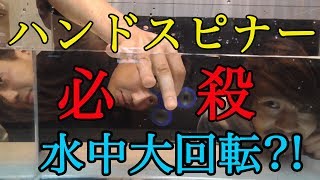 ハンドスピナー水中大回転？！チャレンジ【パピコ&たけ】Hand spinner Challenge in water