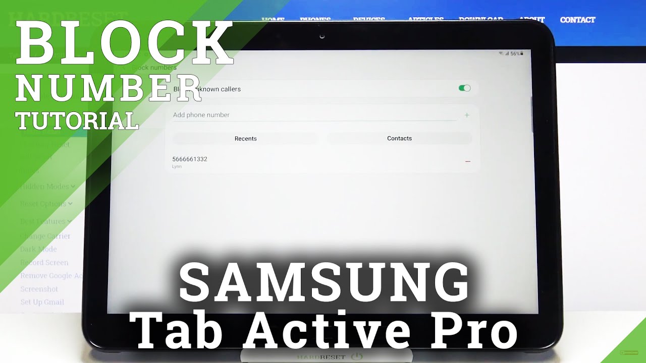 How to Block Number in SAMSUNG Galaxy Tab Active Pro – Blacklist Adjustment