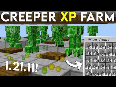 NEW UPDATED MINECRAFT 1.21.11 CREEPER XP FARM TUTORIAL