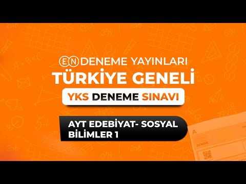 EnDeneme Yayınları Türkiye Geneli AYT Sosyal Bilimler -1 Deneme Sınavı Şubat 2026