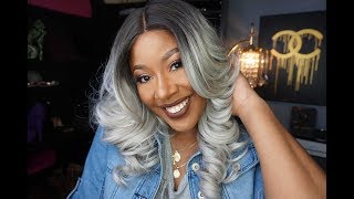 Bobbi Boss “Rayla” Grey Bombshell Lacefront Wig | BlackHairSpray.com