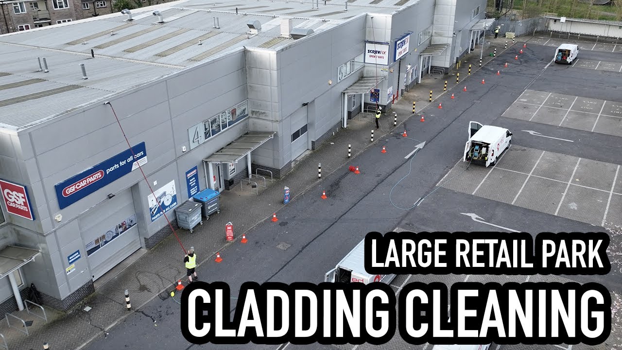 Large Retail Park Cladding Clean | RedClean Exterior Cleaning
