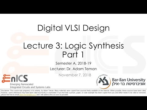 DVD - Lecture 3: Logic Synthesis - Part 1