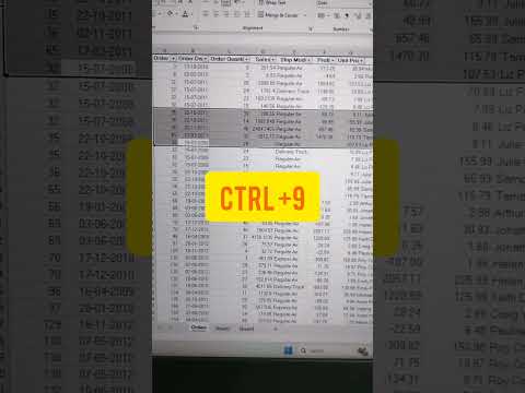 how to row hide with shortcut keys in excel | row hide with short ut keys in excel