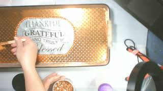 Holographic Vinyl Metal Tray - Part 2 Adding Acrylic Gems & Resin UH-OH NO SOUND  - #YT100
