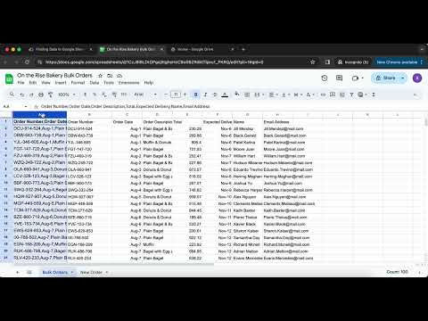 Finding Data in Google Sheets GSP1063