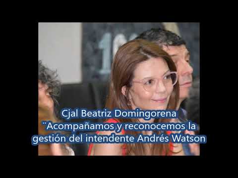 F Varela Cjal Beatriz Domingorena ¨Acompañamos y reconocemos la gestión del intendente Andrés Watson