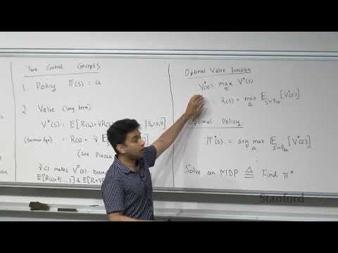 Stanford CS229: Machine Learning | Summer 2019 | Lecture 15 - Reinforcement Learning - II