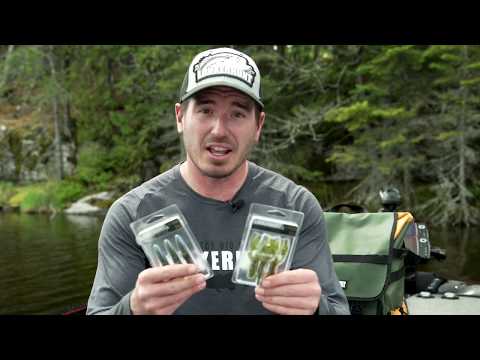 Eirk Luzak shows off the Lunkerhunt Finesse Series Baits