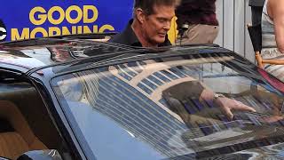 David Hasselhoff rides his sportscar &quot;Kit&quot; in Times Square in New York City