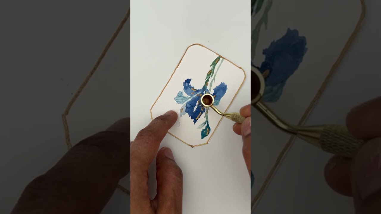 Part 33: Handmade Gift tags | Hand painted Gift tag | Purple Iris #giftwrappingideas #crafting