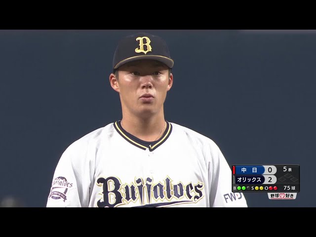 【5回表】バファローズ・山本 カットをズバッと決めた‼ ドラゴンズ・京田を見逃し三振に仕留める!! 2020/3/10 B-D