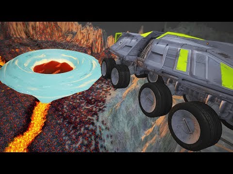 Water Vortex Cars Jumping In Volcano crashes - BeamNG.drive