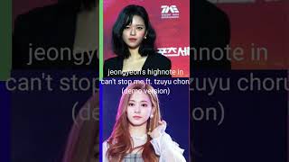 JEONGYEON'S HOGH NOTE IN I CAN'T STOP ME (DEMO VERSION) 💚💙💙💜💖💖💖