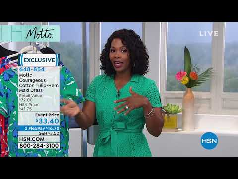 Motto Courageous Cotton TulipHem Maxi Dress