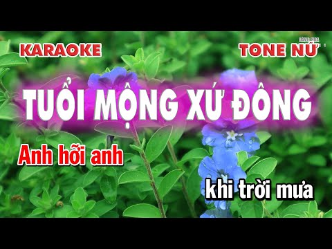 Karaoke - Tuổi Mộng Xứ Đông - Tone Nữ 8x 9x - Làng Hoa