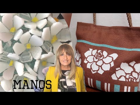 ManosalaObraTv 2020 Programa 38 - Pintar Tela - Texturas y Pasta de Modelar - Bolso - Mosaiquismo