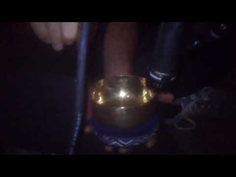 recording of singing bowl for Spökraket album