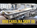 I GOT A FREE 98’ CAROLINA SKIFF J16 | IS IT WORTH SAVING?!?