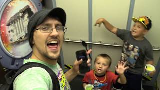 BUBBLE BOY!  Upside Down House Playtime w/ GIANT Piano & Robot Dessert (FUNnel Vision MB Vlog #4)