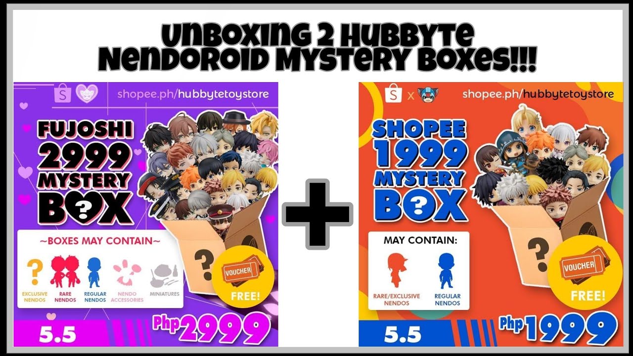 [MYSTERY BOX] Unboxing 2 Nendoroid Mystery Box from Hubbyte Toy Store (they combined the contents)