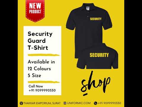 Cotton unisex security guard polo t-shirt - 7 colour