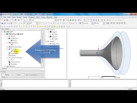 CADFEM Tutorial No.21 – How to investigate a horn antenna using ANSYS® HFSS™