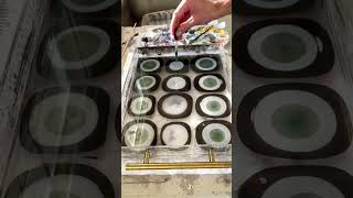 Four leaf clovers for St. Patrick’s Day 🍀 Art of paper marbling #stpatricksday #artsandcrafts #art