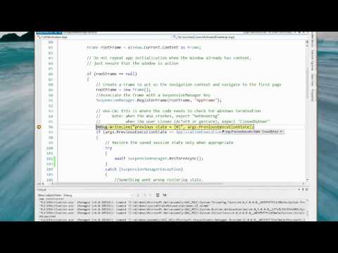 Termination handling in Windows Store applications