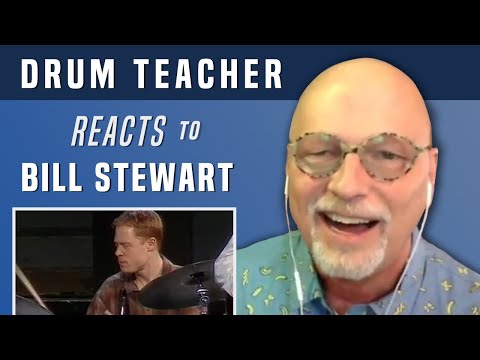 Drum Teacher reacts to Bill Stewart - Drum Solo