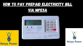 How to pay electricity bill via Mpesa | How to buy KPLC Tokens via M-PESA