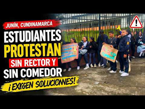 Estudiantes protestan en Junín: sin rector y sin comedor escolar