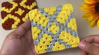 Super easy crochet square pattern 🤩