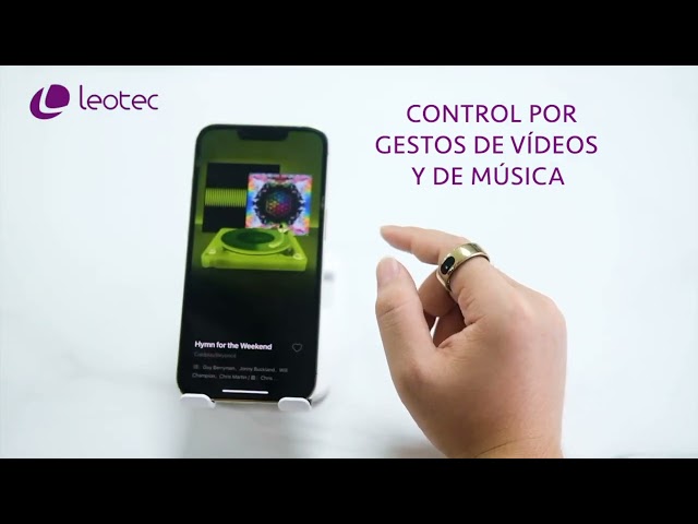 Anillo inteligente Leotec SMART RING KÖR HA Plata monitorización avanzada, talla 11 video