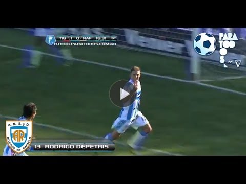 Gol de Depetris. Tigre 1 Rafaela 1. Fecha 18. Torneo Inicial 2013